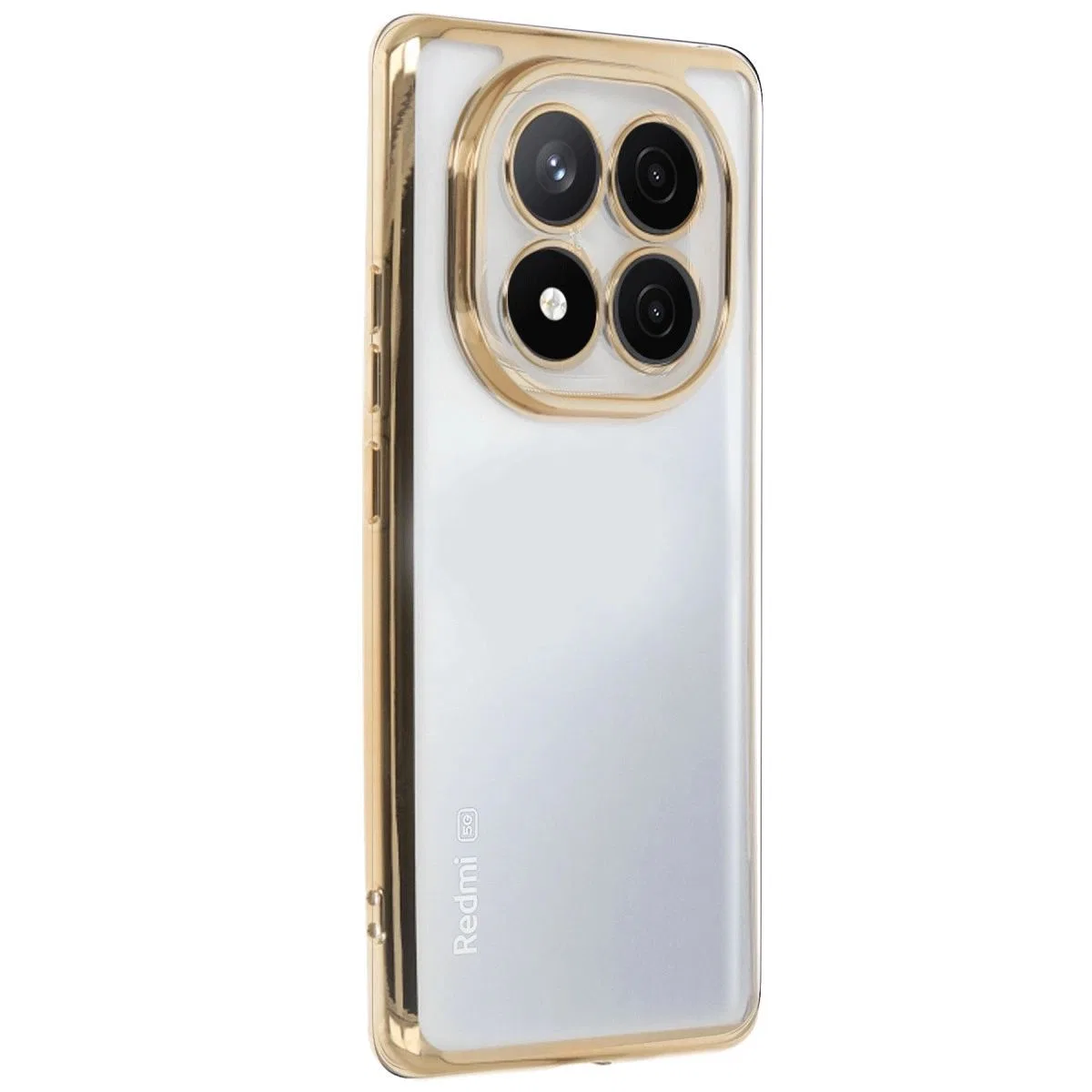 Xiaomi Redmi Note 14 Pro 4g Kılıf Razer Lensli Silikon - Gold görsel 2