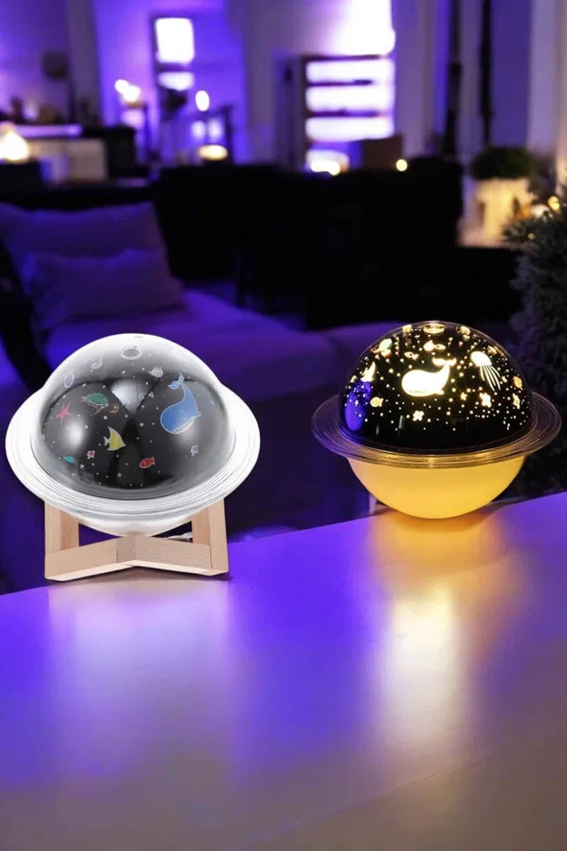 Hava Nemlendirici Masa ve Gece Lambası USB Projeksiyon Aromaterapi görsel 2