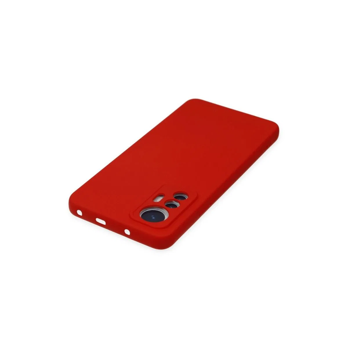 Xiaomi Mi 12 Lite Kılıf Nano İçi Kadife Silikon - Kırmızı görsel 4
