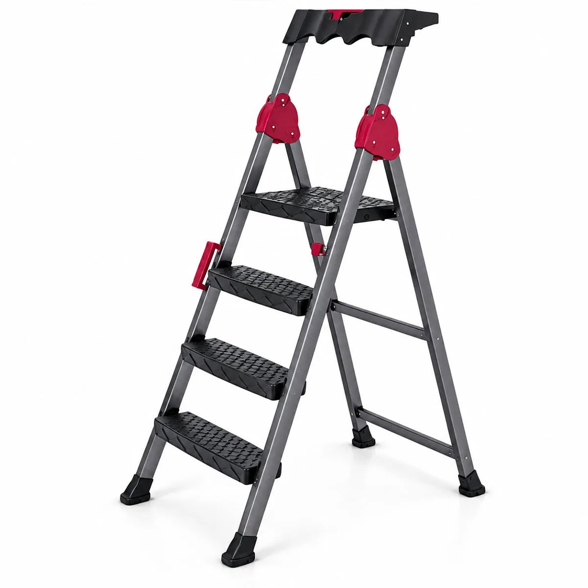3+1 Basamaklı Metal Merdiven - 150 kg Taşıma Kapasiteli görsel 2