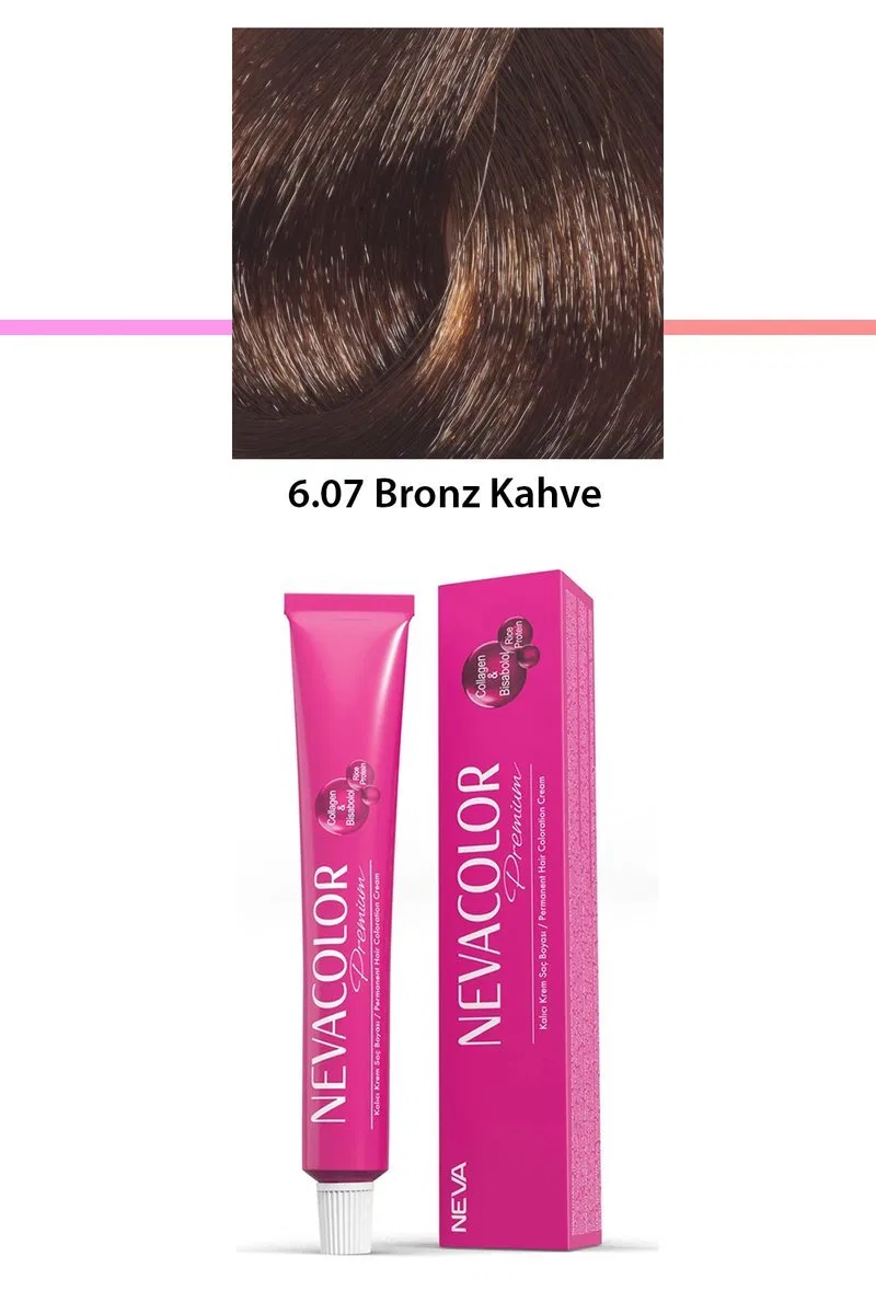 Premium 6. 07 Bronz Kahve - Kalıcı Krem Saç Boyası 50 g Tüp