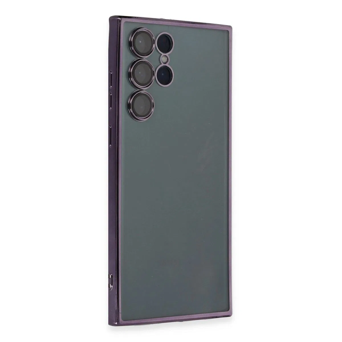 Samsung Galaxy S22 Ultra Kılıf Razer Lensli Silikon - Mor