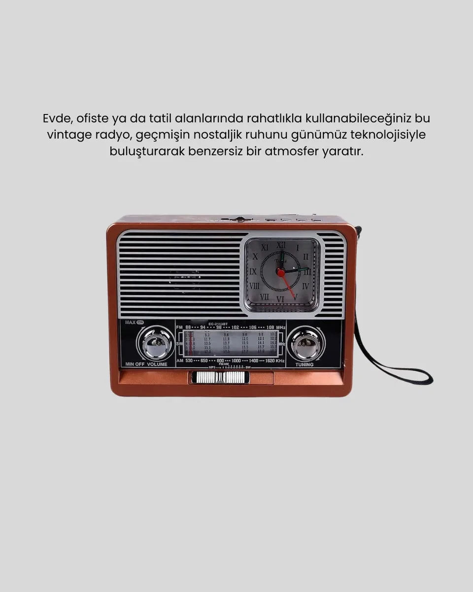 Vintage Radyo – Nostaljik Tasarım ve Modern Teknoloji Bir Arada görsel 4