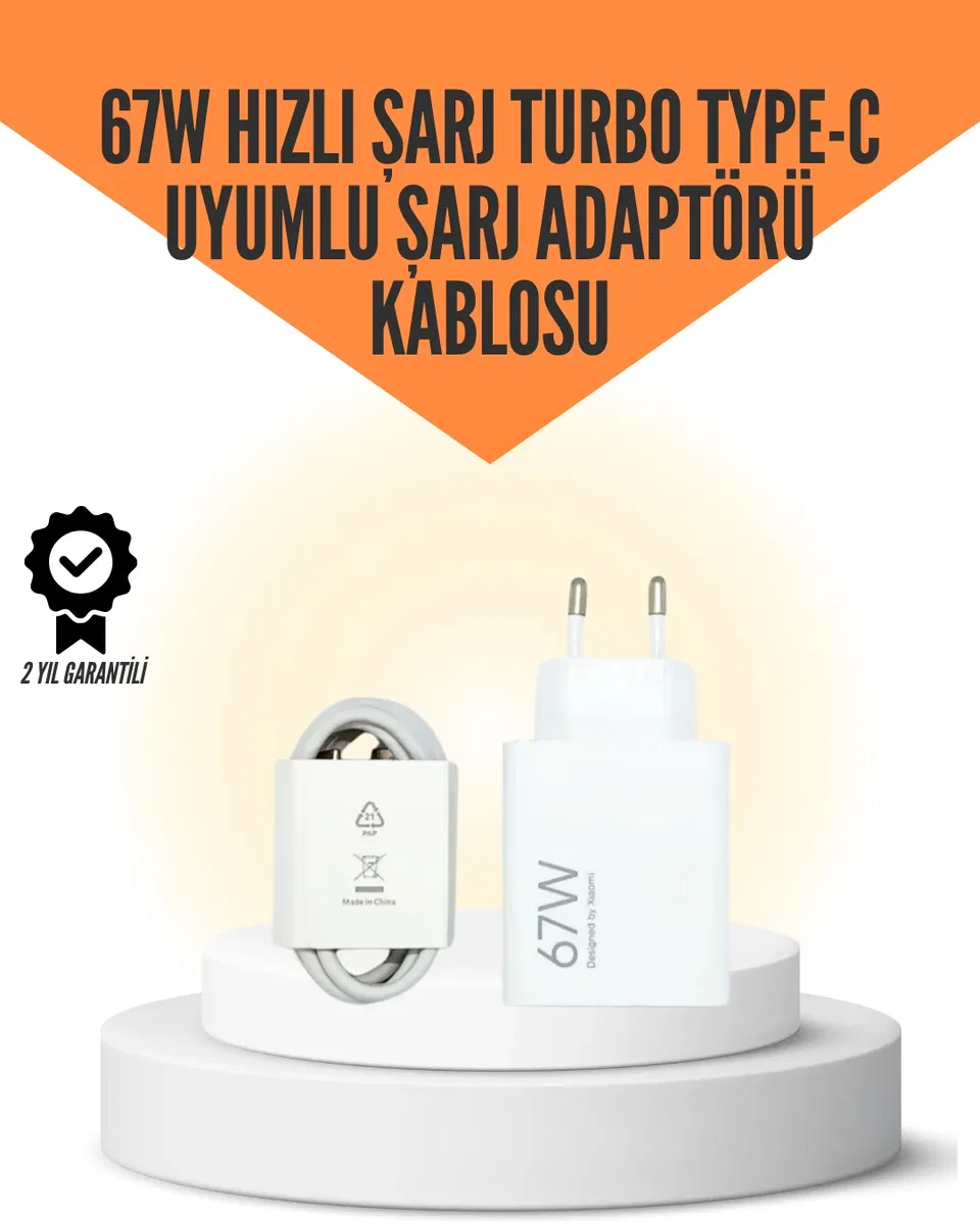 67W Hızlı Şarj Cihazı Yüksek Isı Dayanımlı Type-C Set