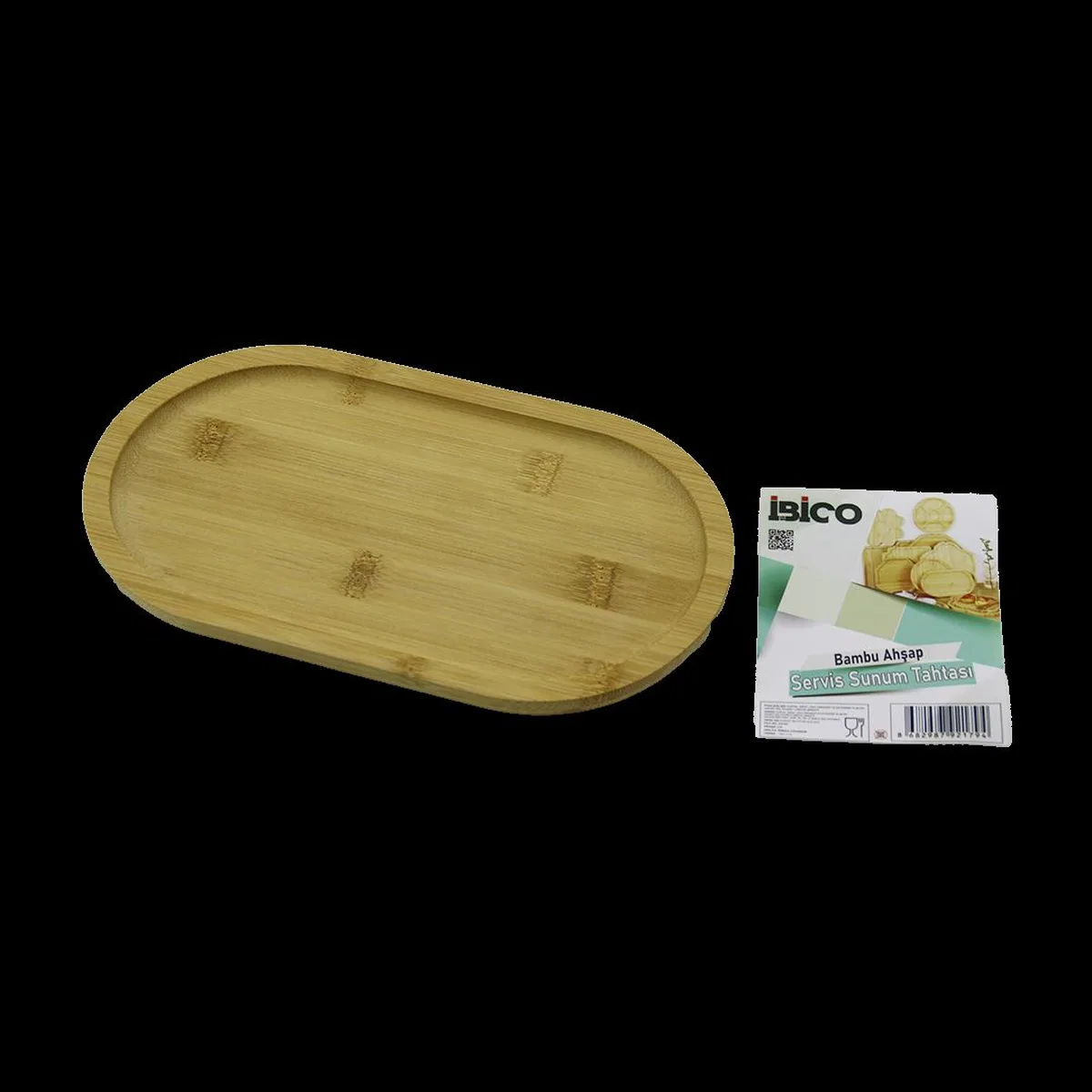 Ahşap Bambu Oval Mini Servis Tepsisi 25 x 14 x 1. 4 cm görsel 2