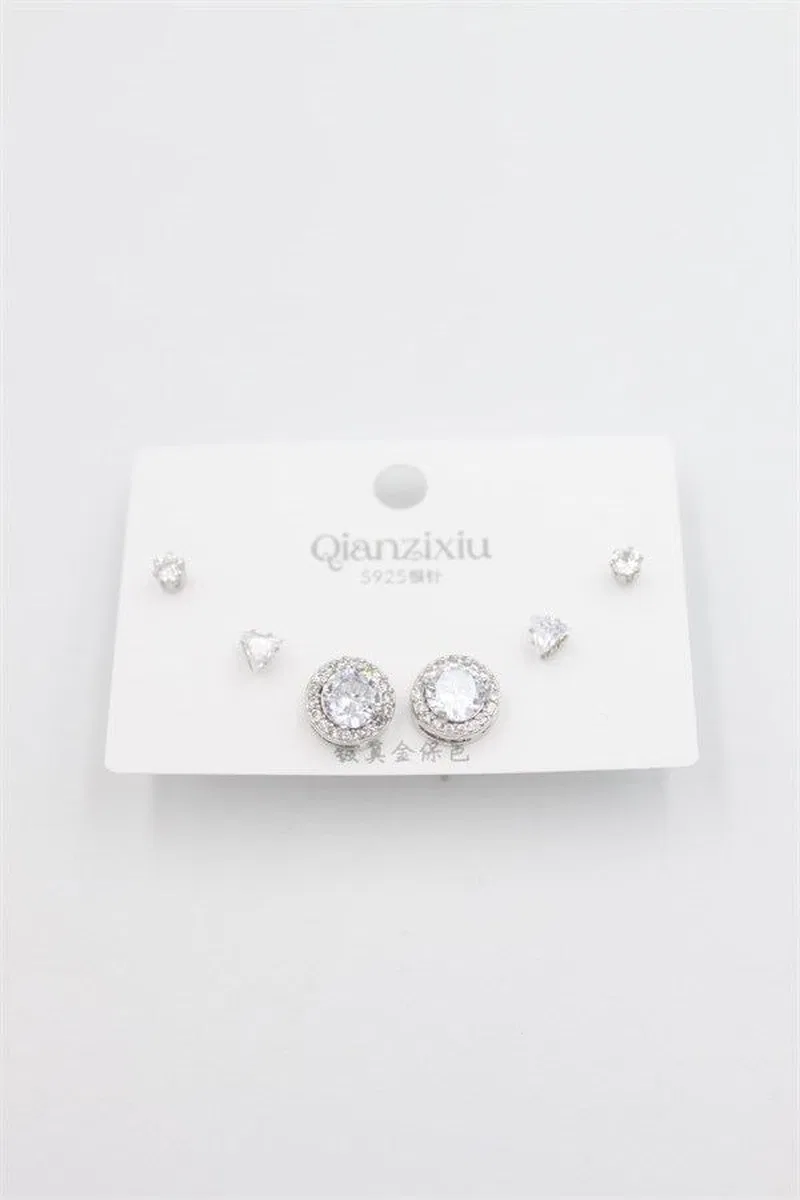 Çoklu Set Küpe - Gümüş