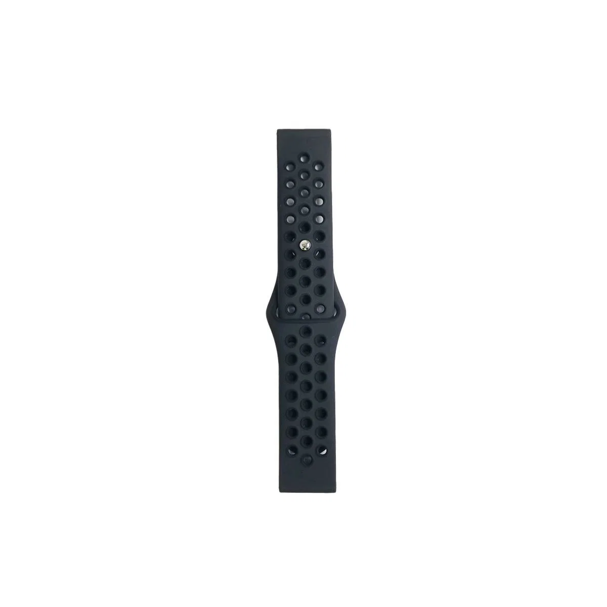 Watch 20mm Spor Delikli Kordon - Siyah-füme görsel 2