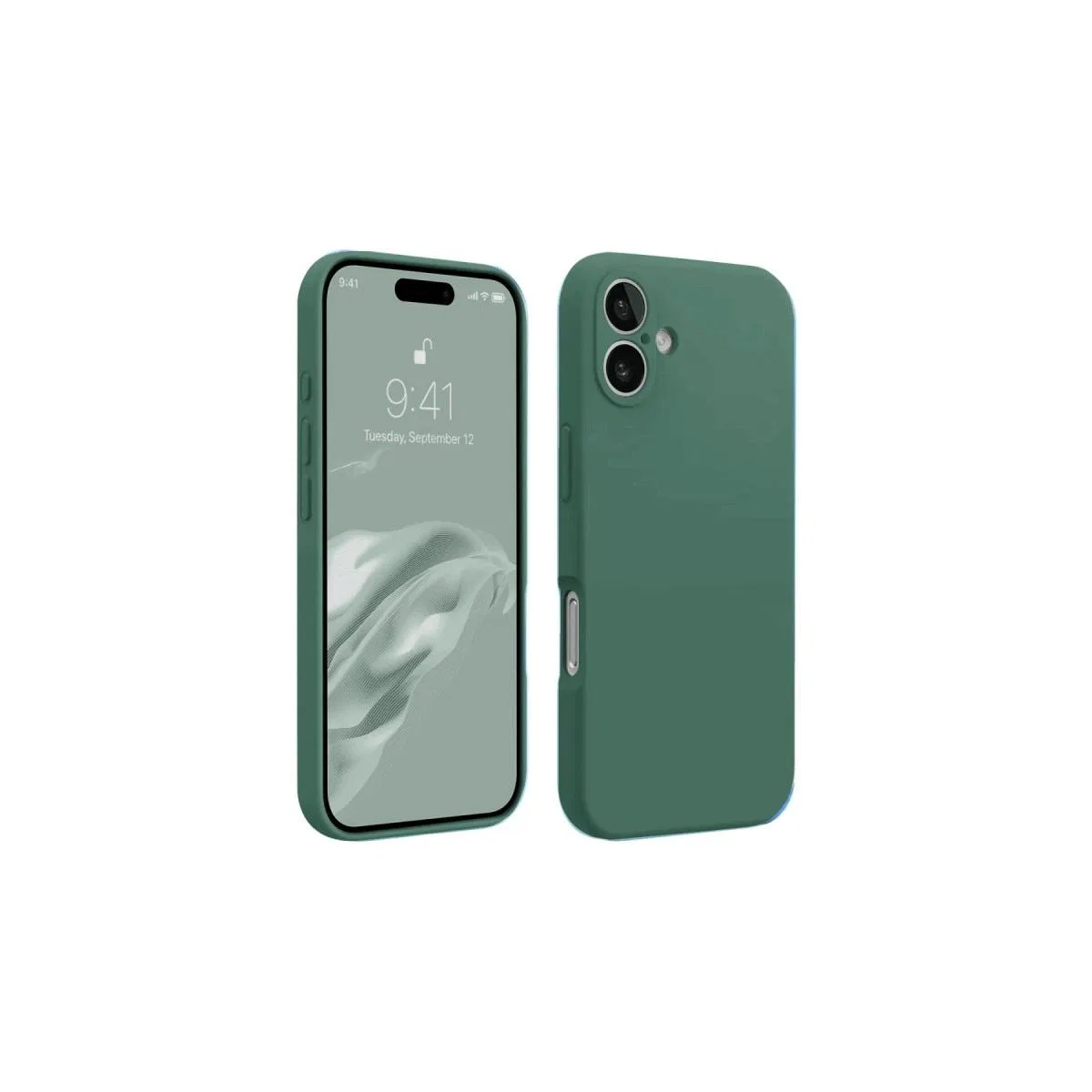 Apple İphone 16 Kılıf First Silikon - Koyu Yeşil