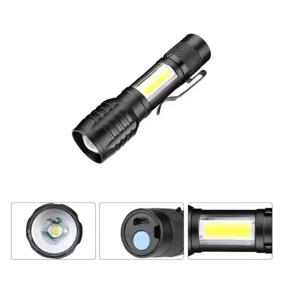 Wison Ws-5454 Cob Led Usb Şarjlı Mini El Feneri görsel 3