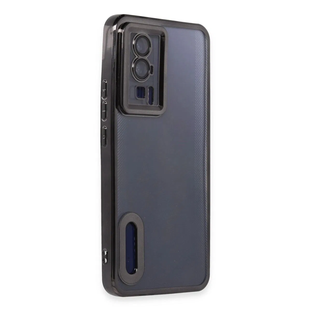 Xiaomi Poco F5 Pro Kılıf Slot Silikon - Siyah görsel 2