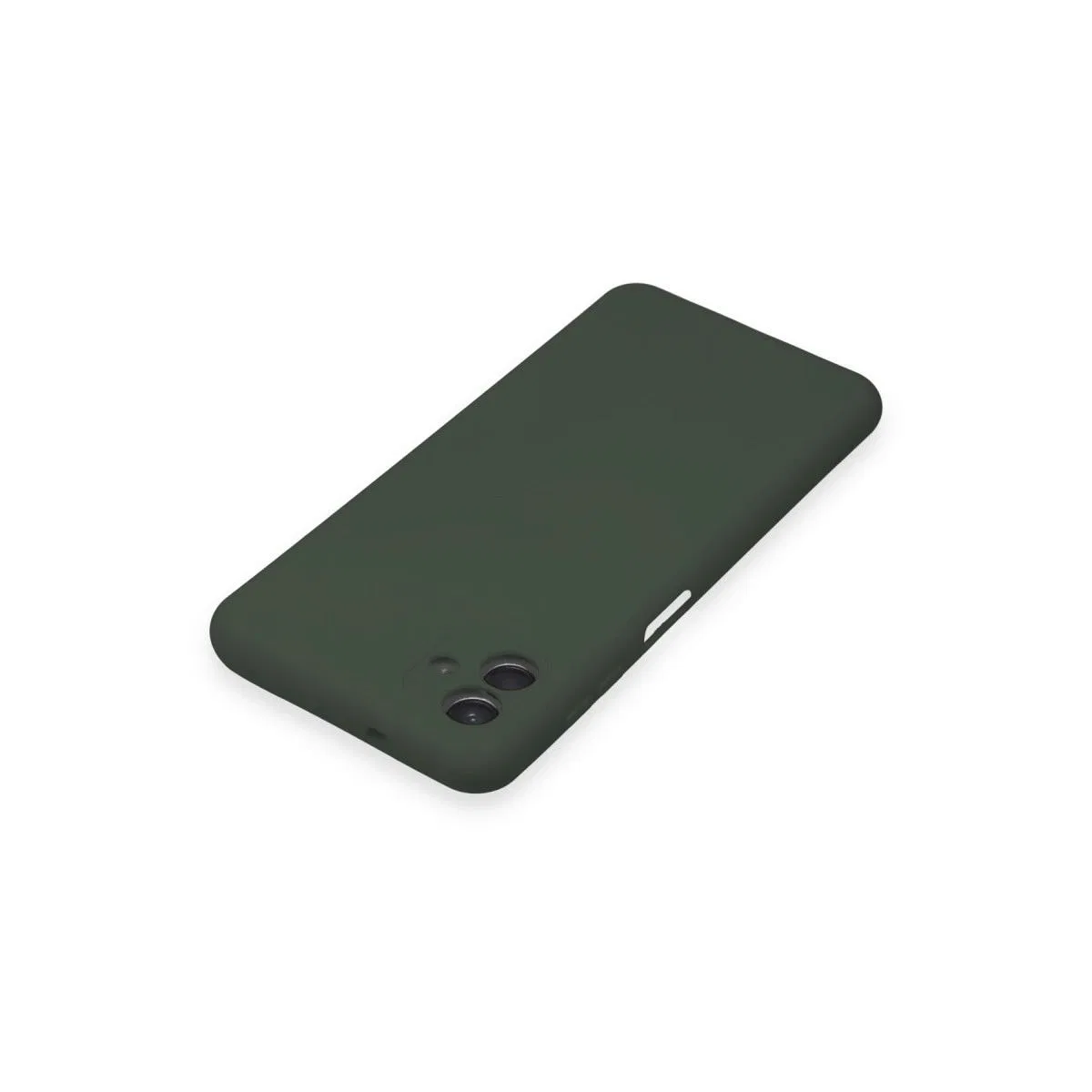 Samsung Galaxy A04 Kılıf Nano İçi Kadife Silikon - Koyu Yeşil görsel 4