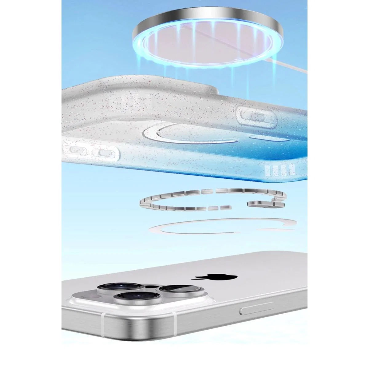 Apple İphone 16 Pro Max Pummel Shiny Magsafe Kapak - Siyah görsel 3