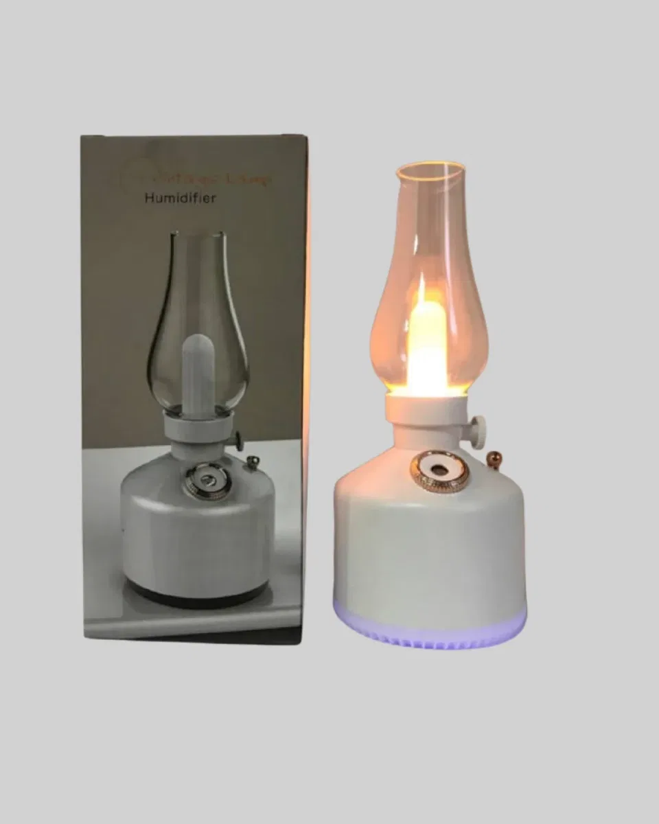 280 ml Tanklı Retro Gaz Lambası Difüzör USB Şarjlı Hava Nemlendirici görsel 4