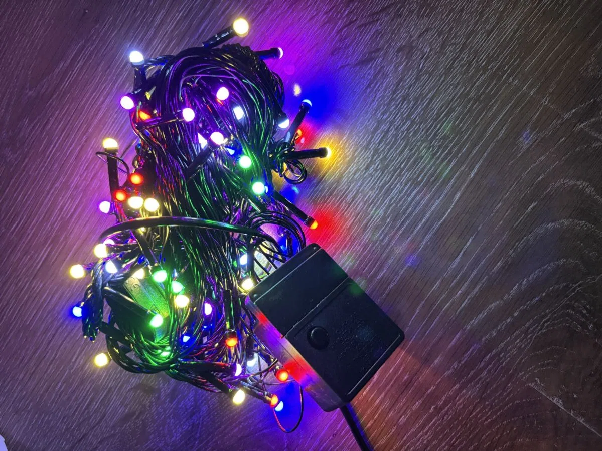 10m 100 Led Damla Uçlu Rgb Işık Siyah Kablo Mz-17-2 görsel 2