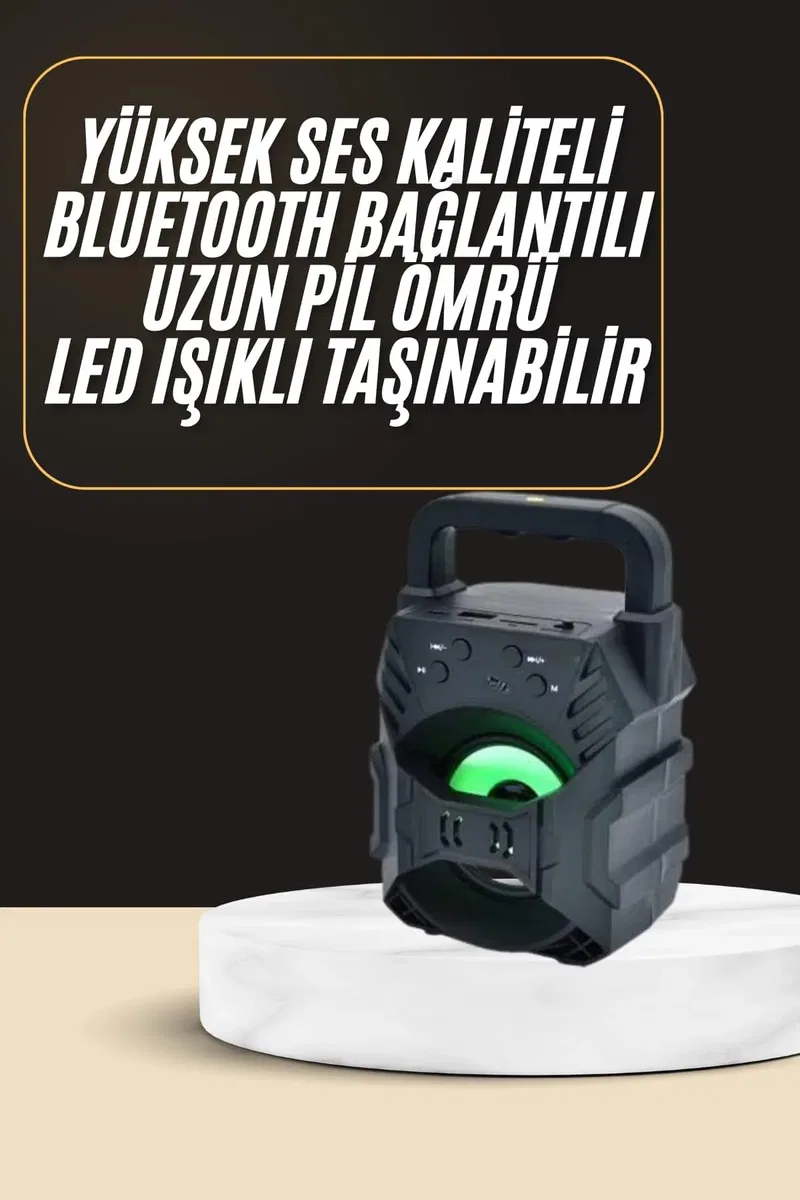 Bluetooth Hoparlör Android ve İOS Uyumlu Ses Bombası USB Girişli Taşınabilir görsel 2