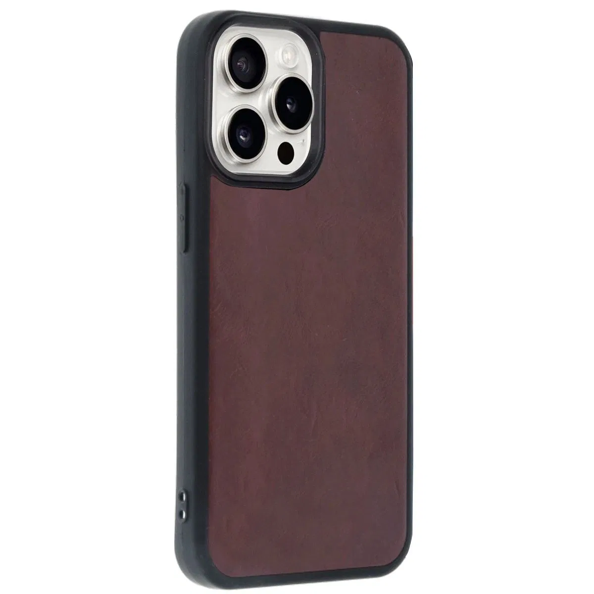Apple İphone 14 Pro Max Kılıf Aras Deri Kapak - Bordo görsel 3