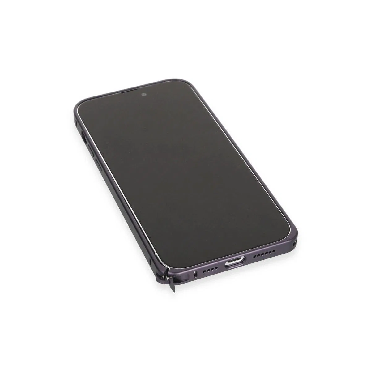 Joko Apple İphone 14 Pro Kılıf Metal Bumper Magneticsafe Kapak - Derin Mor görsel 6