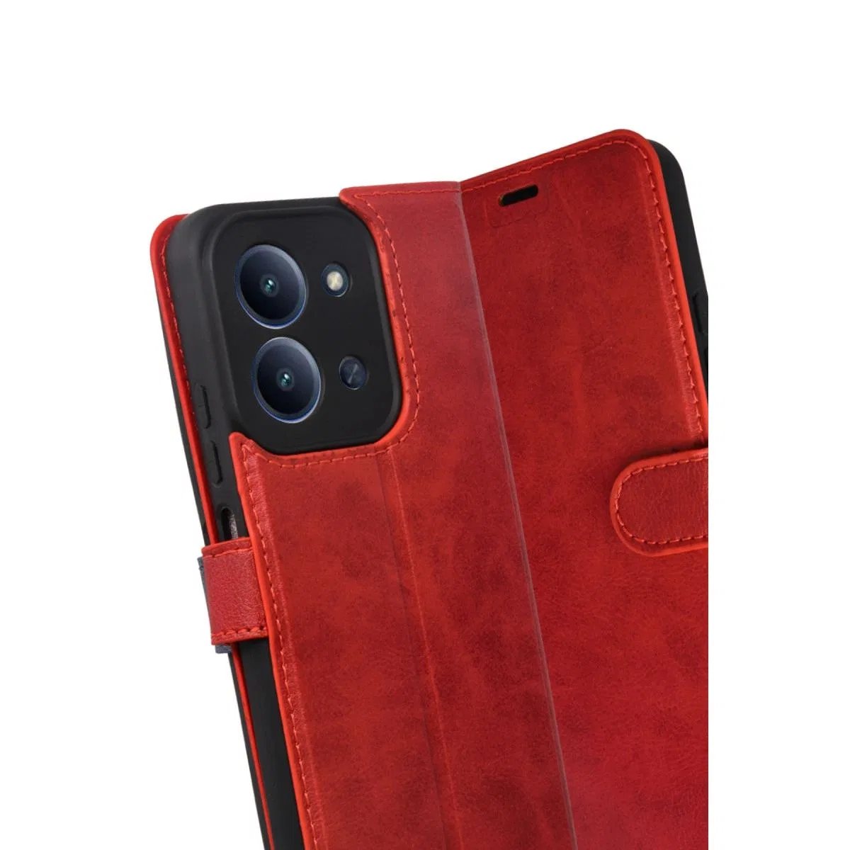 Xiaomi Redmi 15c 4g Trend S Plus Kapaklı Kılıf - Kırmızı görsel 3