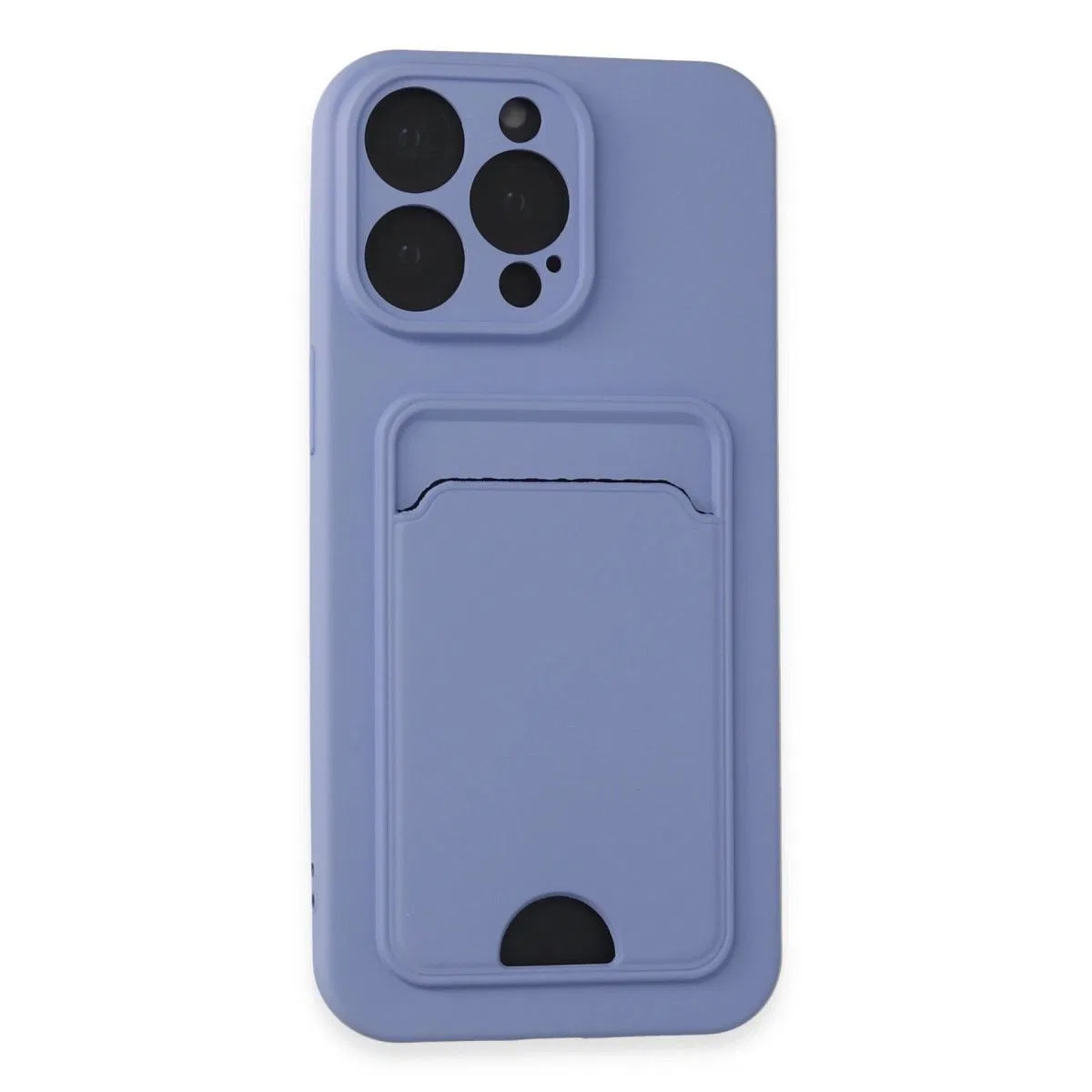 Apple İphone 14 Pro Max Kılıf Kelvin Kartvizitli Silikon - Lila