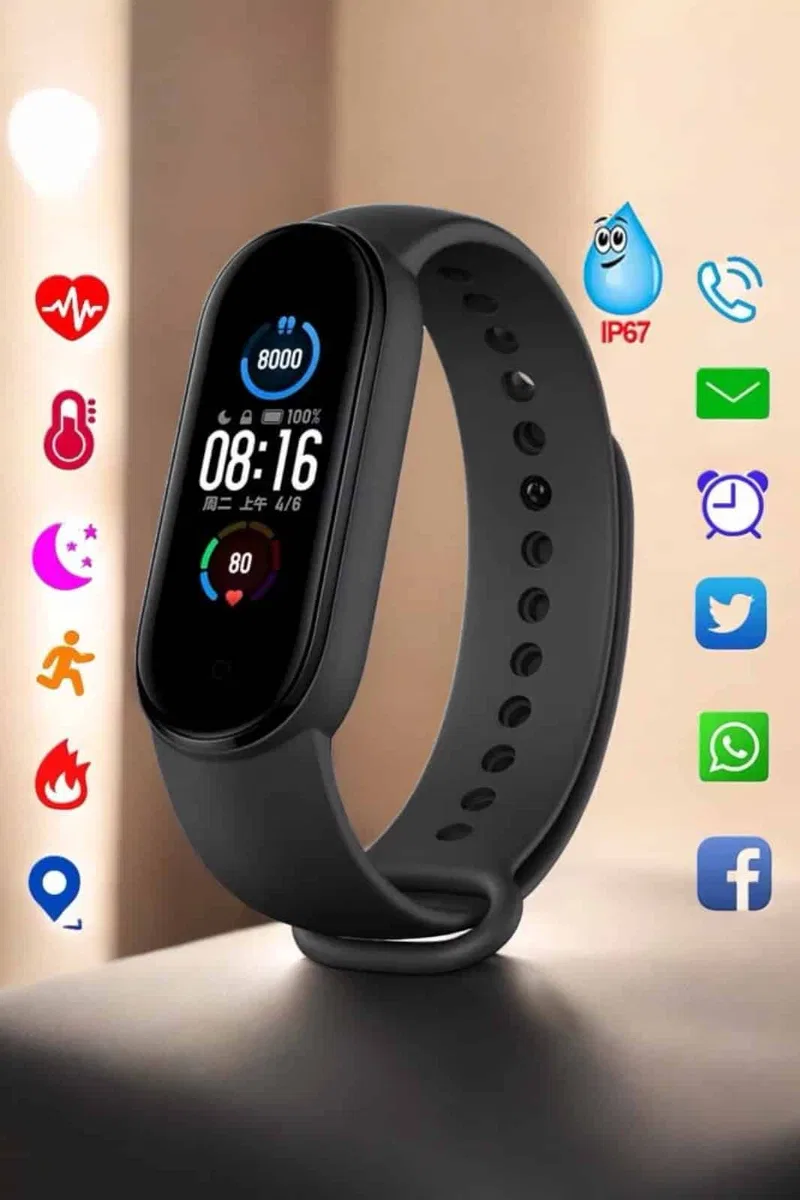 Akıllı Bileklik Fitness ve Sağlık İçin Akıllı Bileklik Adım Sayar, Kalp Atışı, Uyku İzleme görsel 5