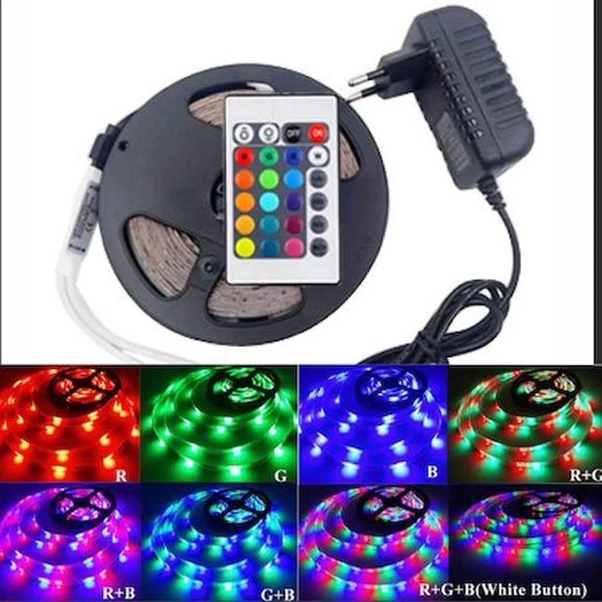 5 Metre Rgb Şerit Led Seti-iç Ve Dış Mekan Silikonlu-tak Çalıştır görsel 2