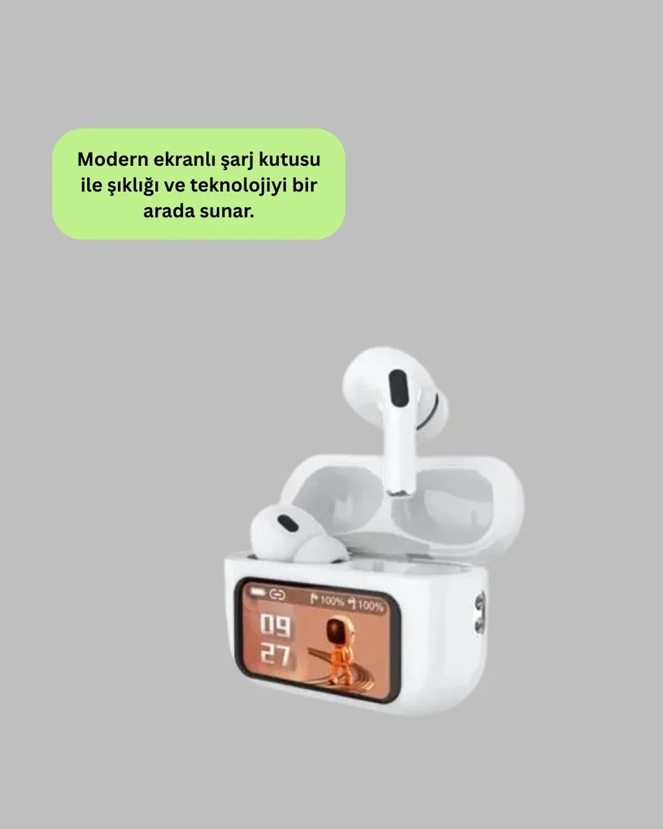 Dokunmatik Ekranlı Bluetooth Kulaklık ANC Gürültü Önleme Suya Dayanıklı Yeni Nesil görsel 2