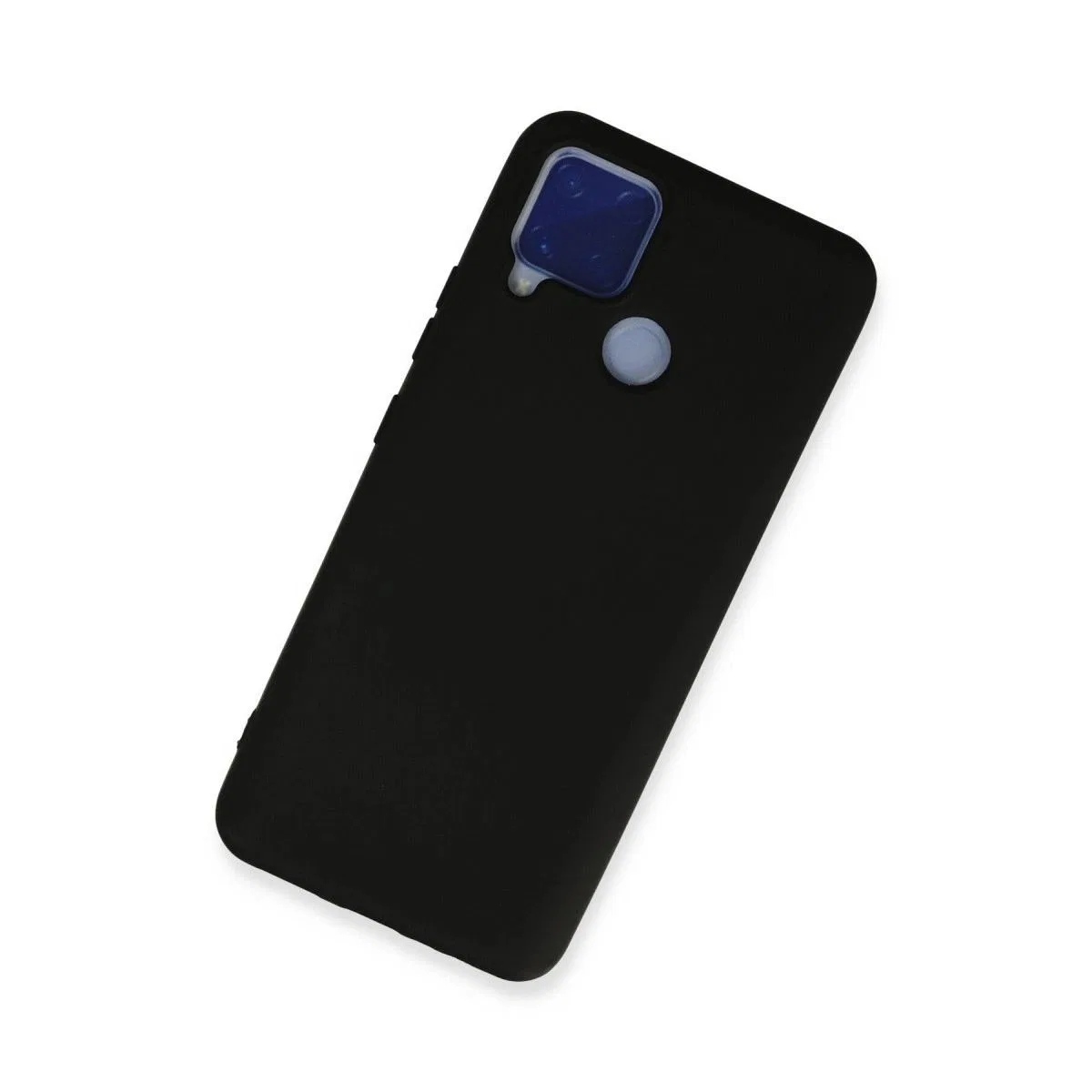 Realme C15 Kılıf Nano İçi Kadife Silikon - Siyah görsel 2