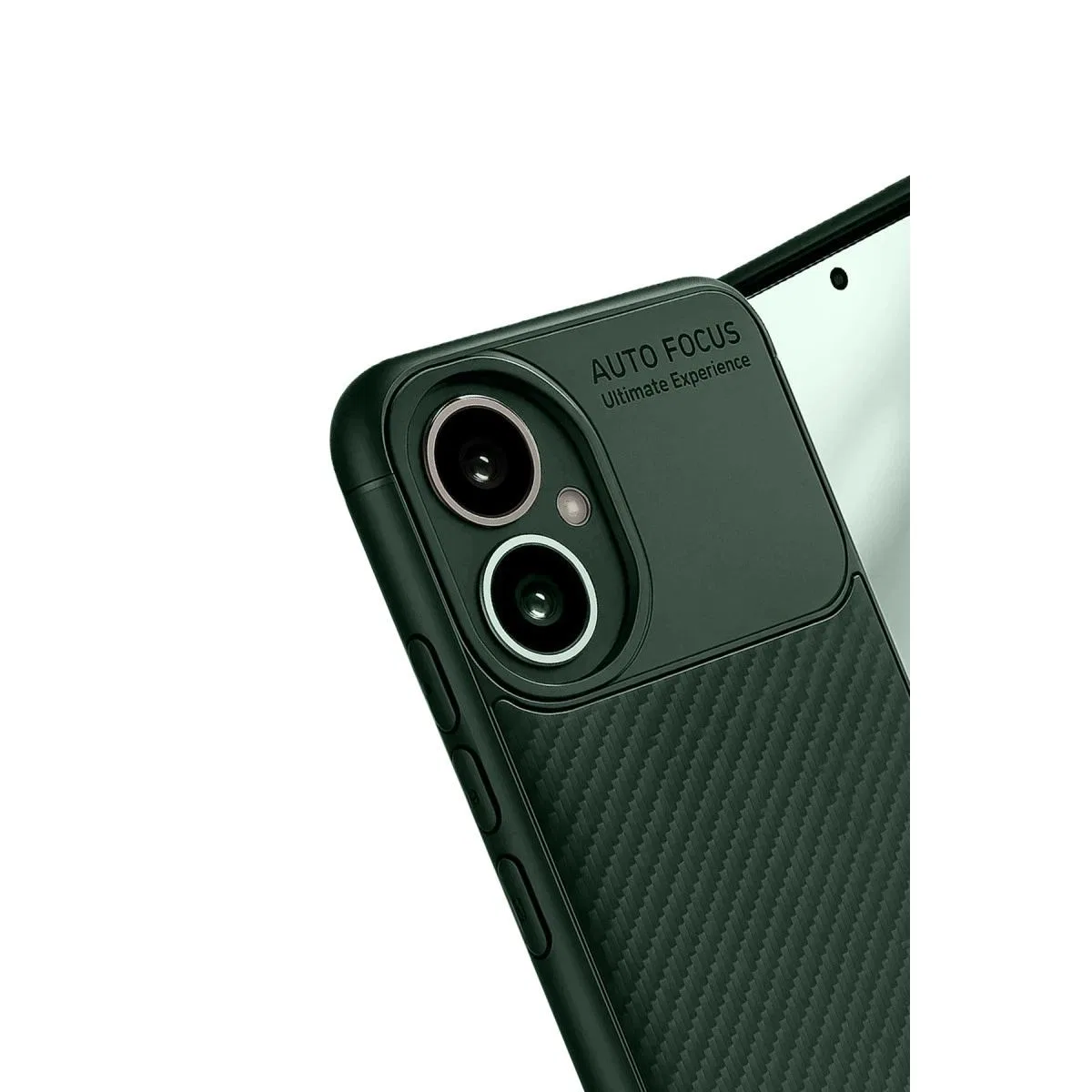 Honor 400 Kılıf Auto Focus Karbon Kapak - Koyu Yeşil görsel 3