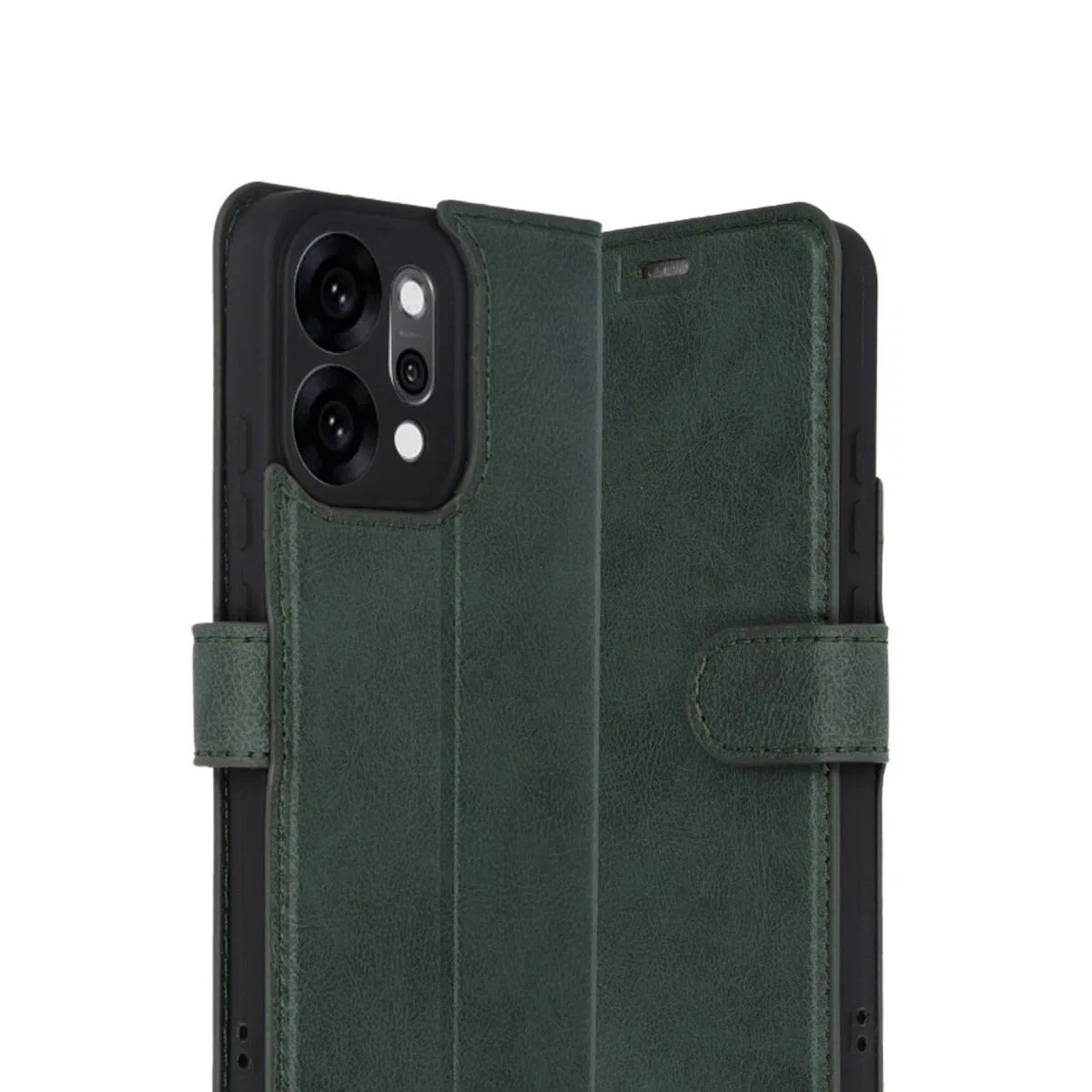 Oppo Reno 14 Trend S Plus Kapaklı Kılıf - Yeşil görsel 2