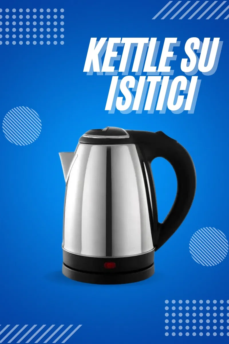 Elektrikli Paslanmaz Çelik Su Isıtcı Çelik Kettle 1. 8 Lt. Uzun Ömürlü