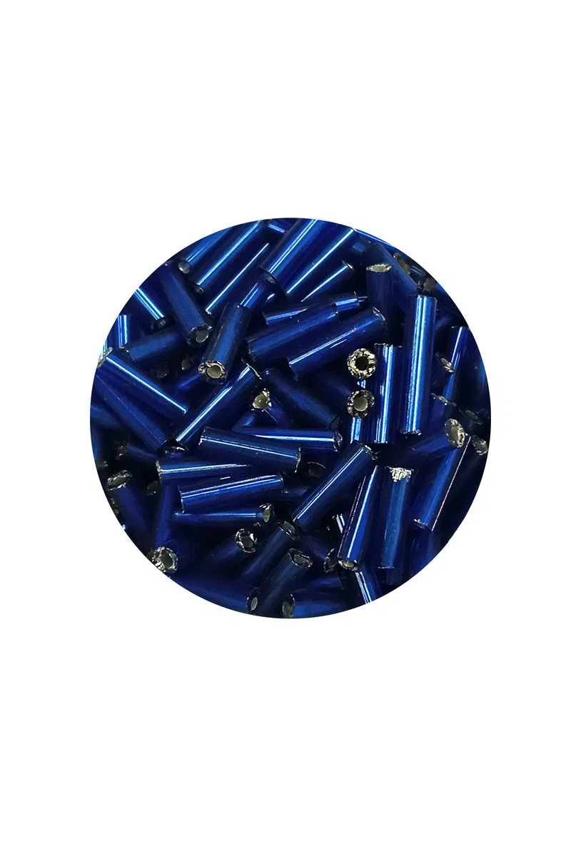 Uzun Boru Kesme Boncuk Çap 2mm Uzunluk 10 mm - 20 Gram - Lacivert - BNC233 görsel 2