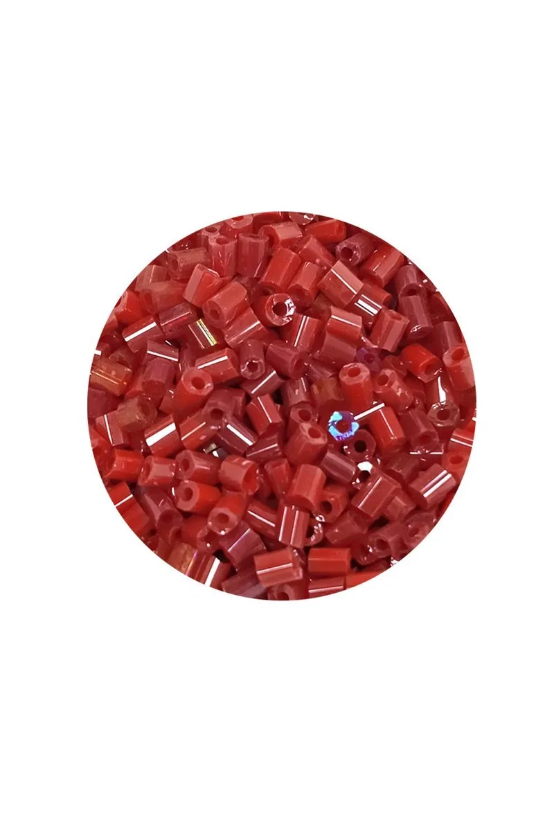 Kesme Cam Boncuk 2mm - 60 Gram - Koyu Kırmızı - BNC370 görsel 2