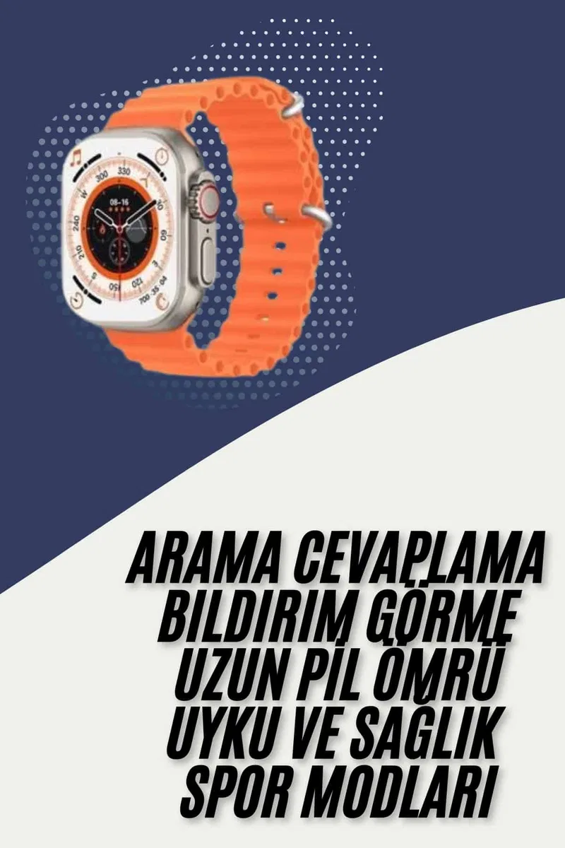 2025 Model Akıllı Saat Çift Kordon Ios Ve Android Arama Cevaplama Sesli Asistan görsel 2