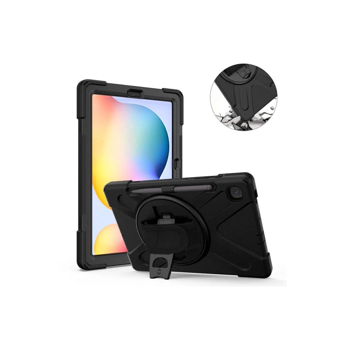 Samsung Galaxy P610 Tab S6 Lite 10. 4 Kılıf Amazing Tablet Kapak - Siyah
