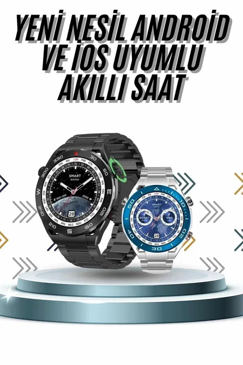 Akıllı Saat 1. 62 İnç Ultimate Nabız Sensörlü Sesli Görüşme Yapabilen Yeni Nesil görsel 2