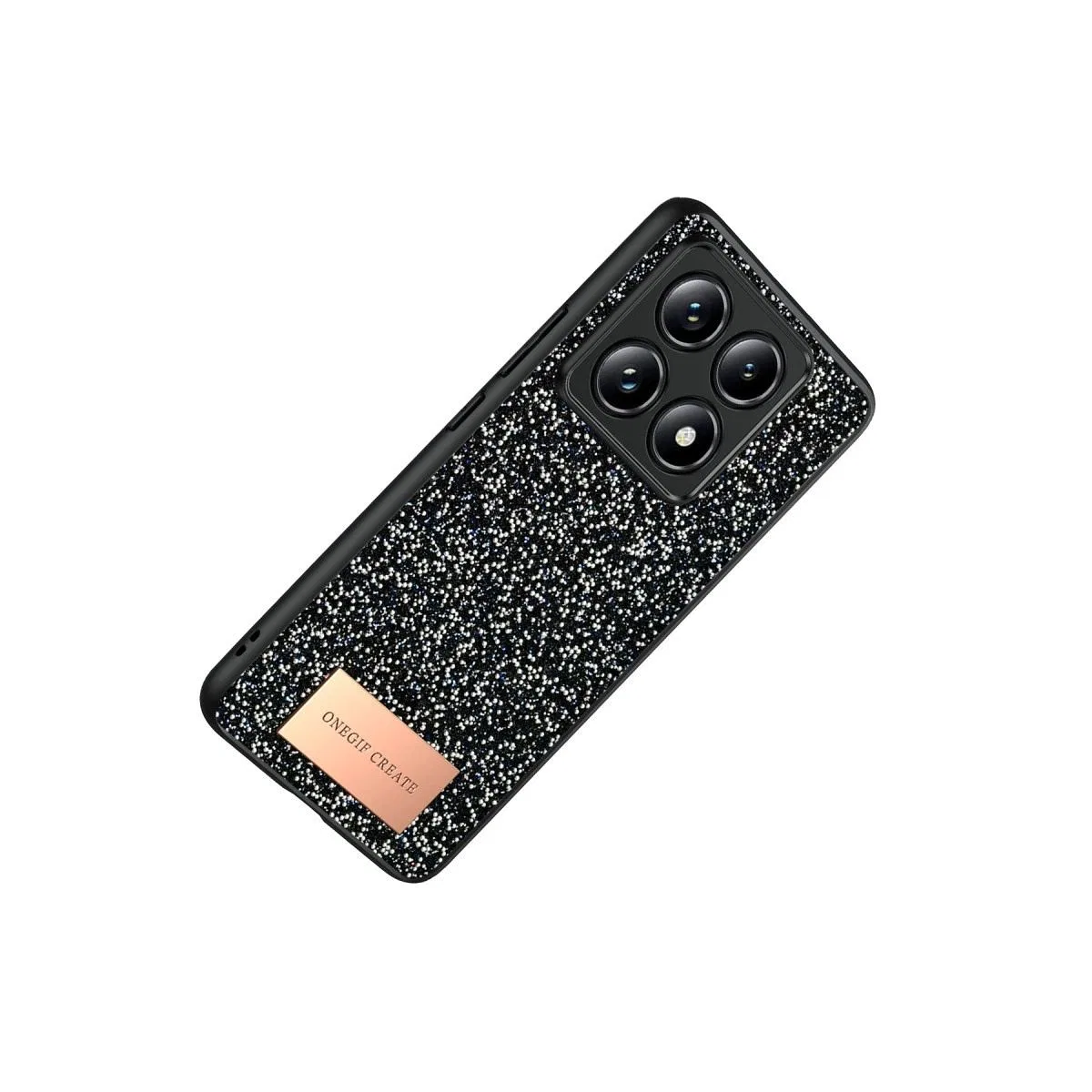 Onegif Xiaomi Mi 14t Pro Bright Simli Kapak - Siyah görsel 3