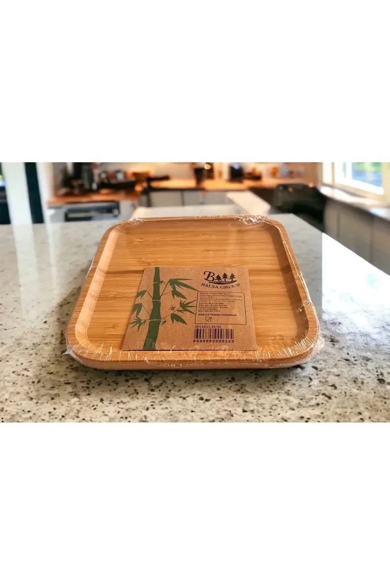Bambu Kare Tabak 20 * 20 * 1. 5 Cm Royaleks-KR2020