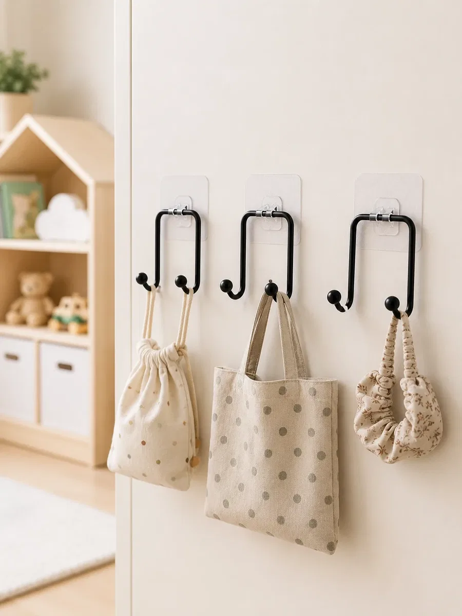 3'lü Yapışkanlı Askı Seti Ev Banyo Mutfak İçin Çok Amaçlı Askılık görsel 4