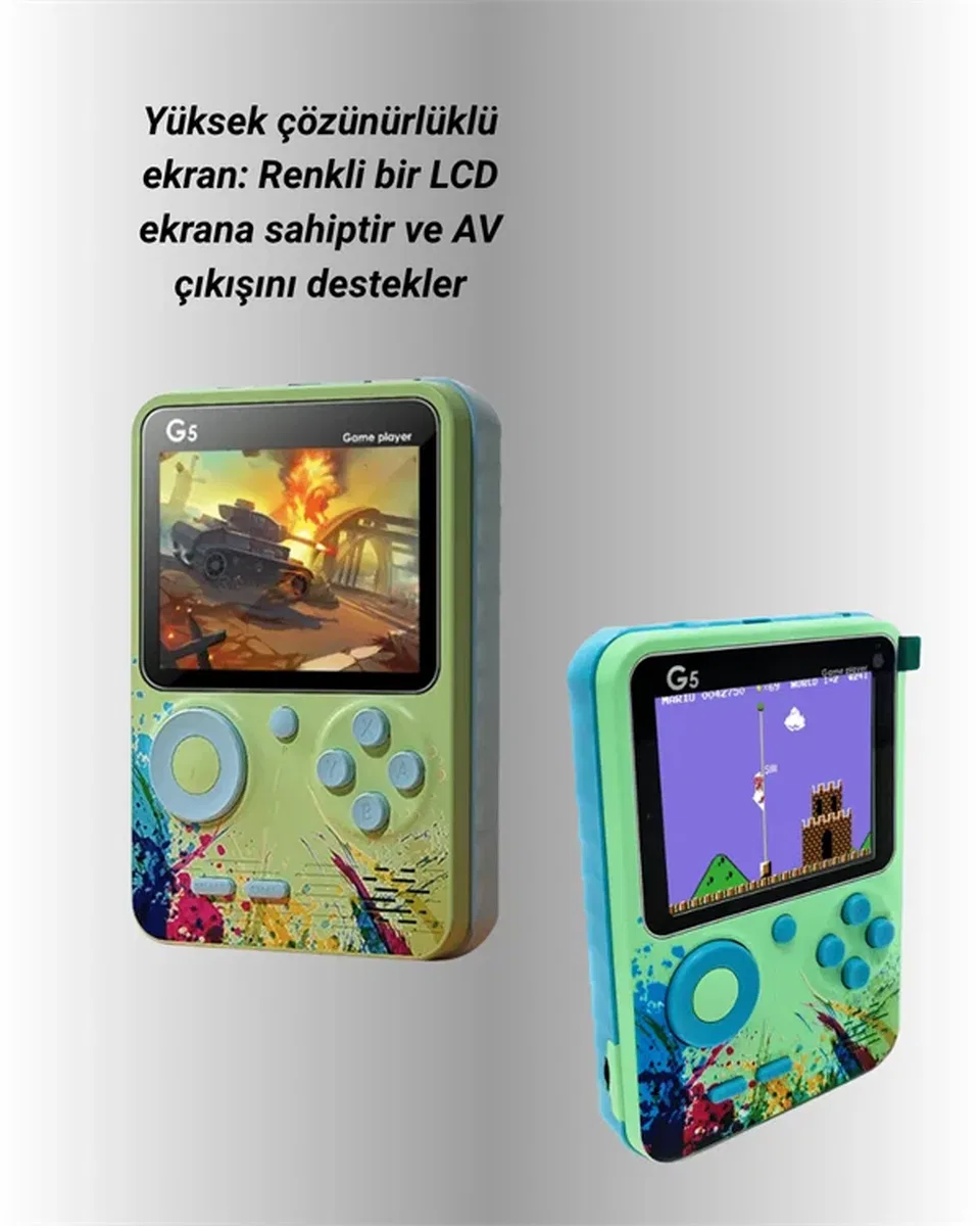 3 İnç Renkli Ekranlı Taşınabilir El Konsolu – G5 Modeli görsel 4