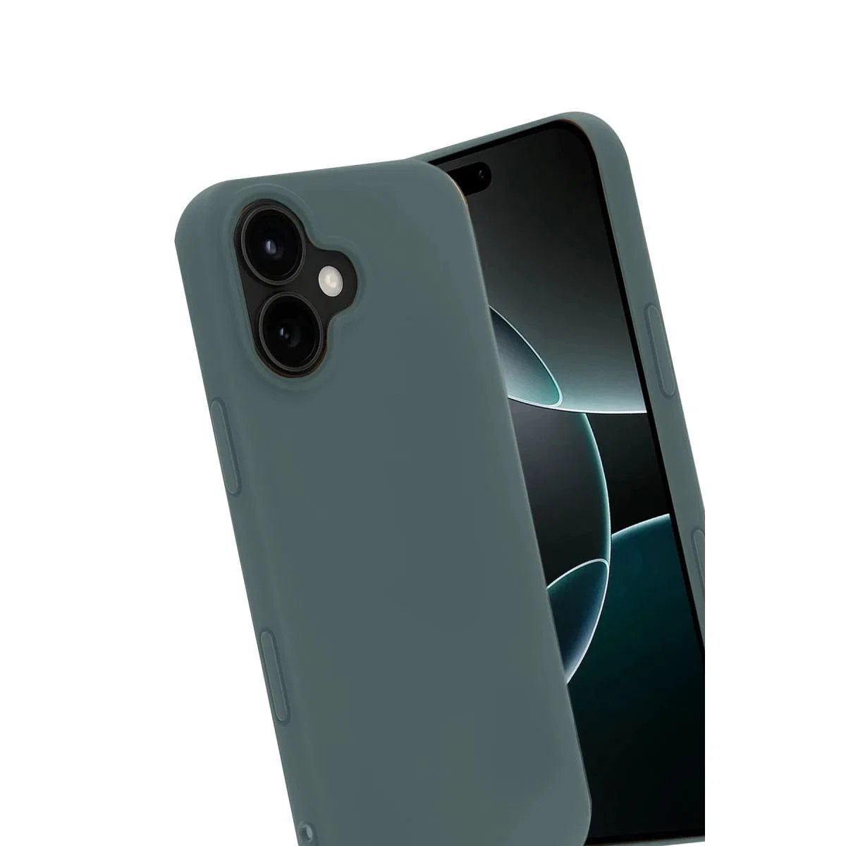 Apple İphone 17 Nano İçi Kadife Silikon - Koyu Yeşil görsel 3