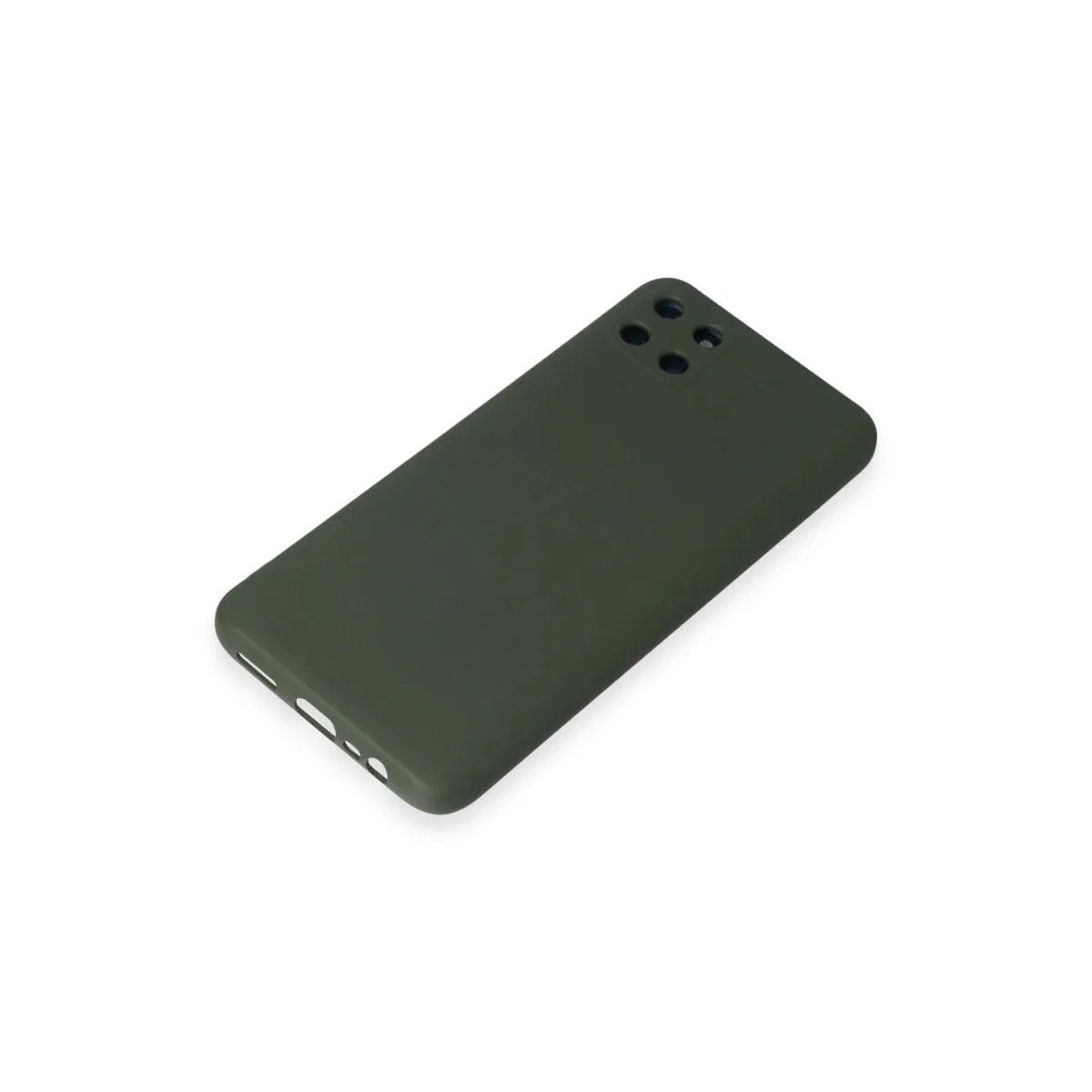 Realme C11 Kılıf Nano İçi Kadife Silikon - Koyu Yeşil görsel 4