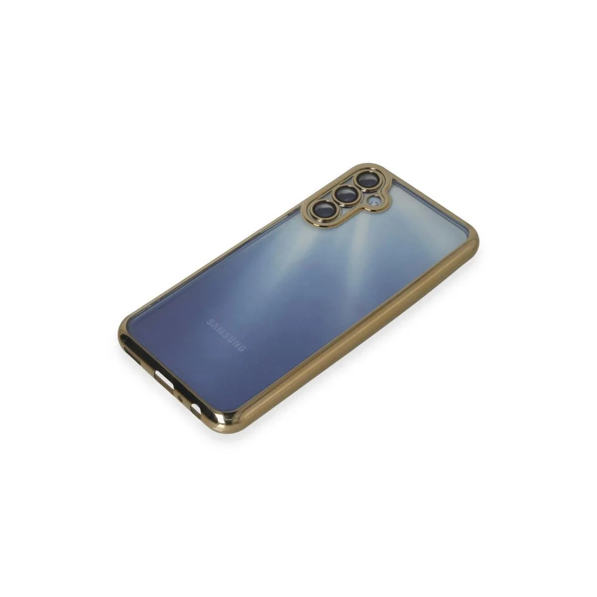 Samsung Galaxy A55 5g Kılıf Razer Lensli Silikon - Gold görsel 4