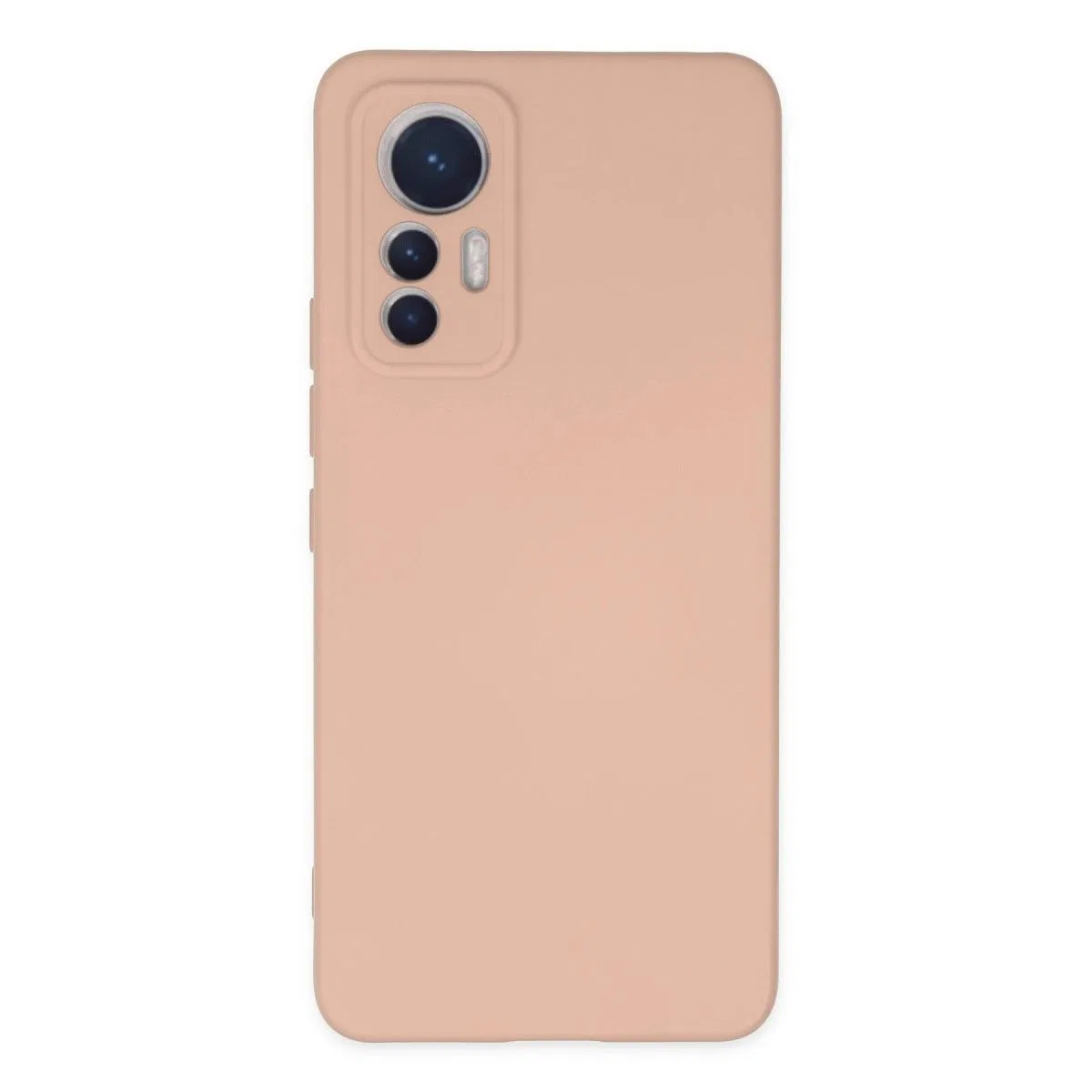 Xiaomi Mi 12 Lite Kılıf Nano İçi Kadife Silikon - Pudra