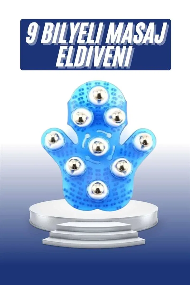 Masaj Aleti El Şeklinde Omuz Bacak Bilyeli Masaj Eldiveni El Şekilli görsel 2