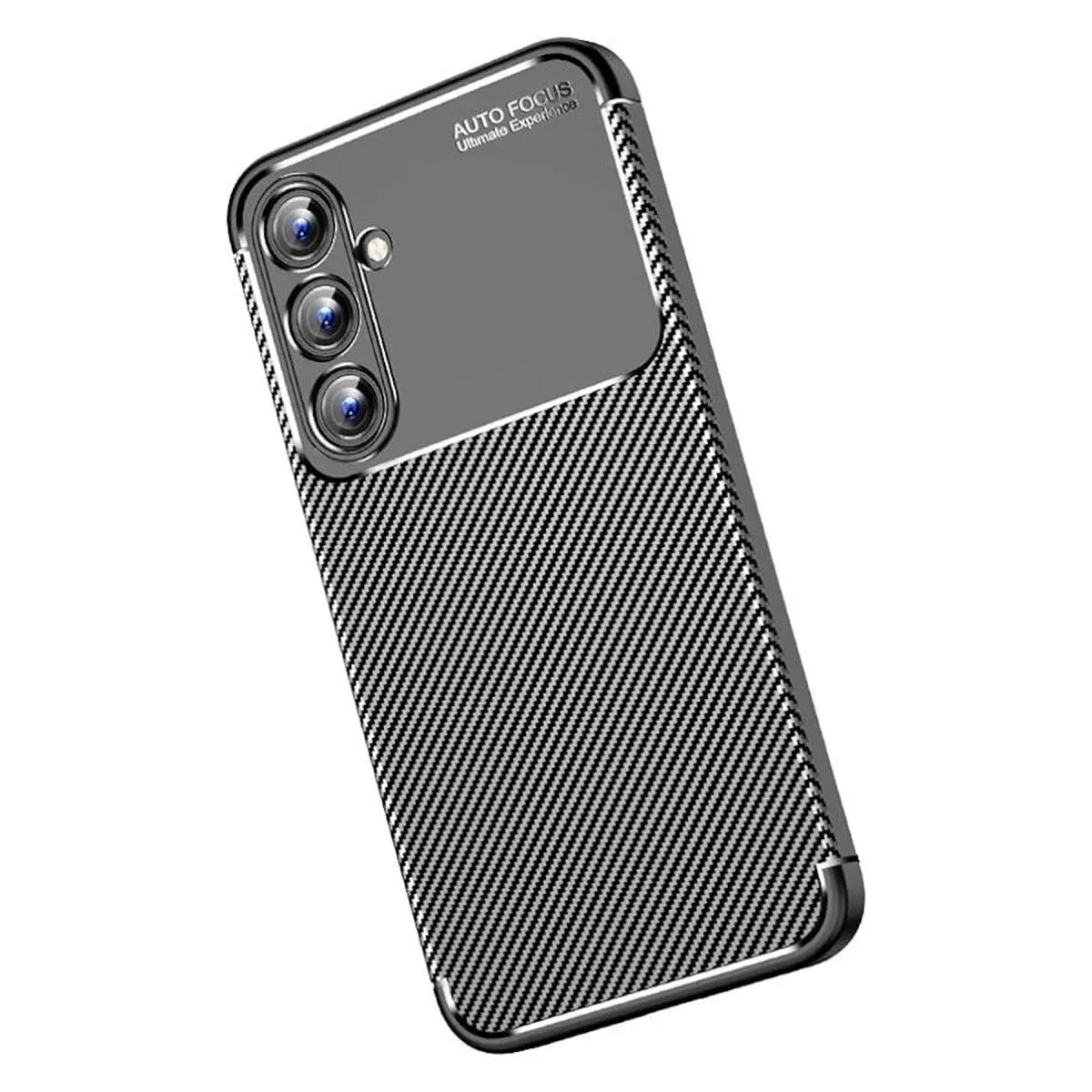 Samsung Galaxy A15 4g Kılıf Auto Focus Karbon Kapak - Siyah görsel 2