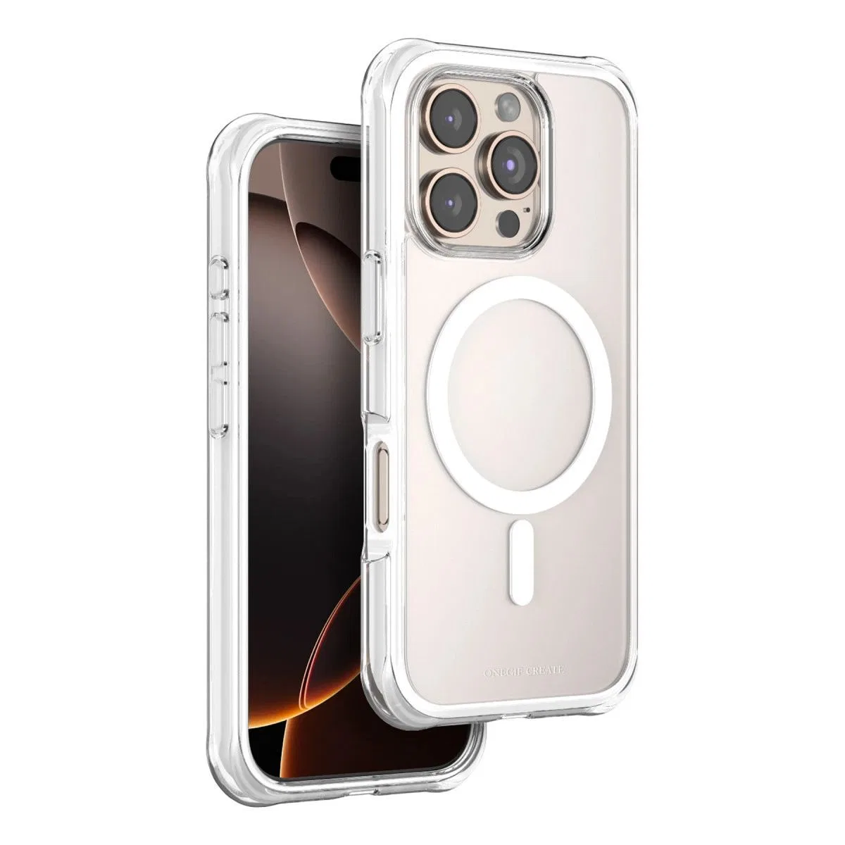 Onegif Apple İphone 16 Pro Hulk Magsafe Kapak - Beyaz
