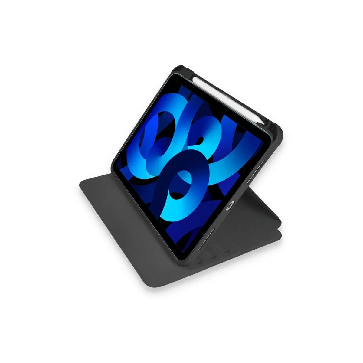 Apple İpad 10. 2 (7. nesil) Kılıf Ling 360 Kalemlikli Tablet Kılıf - Siyah görsel 2