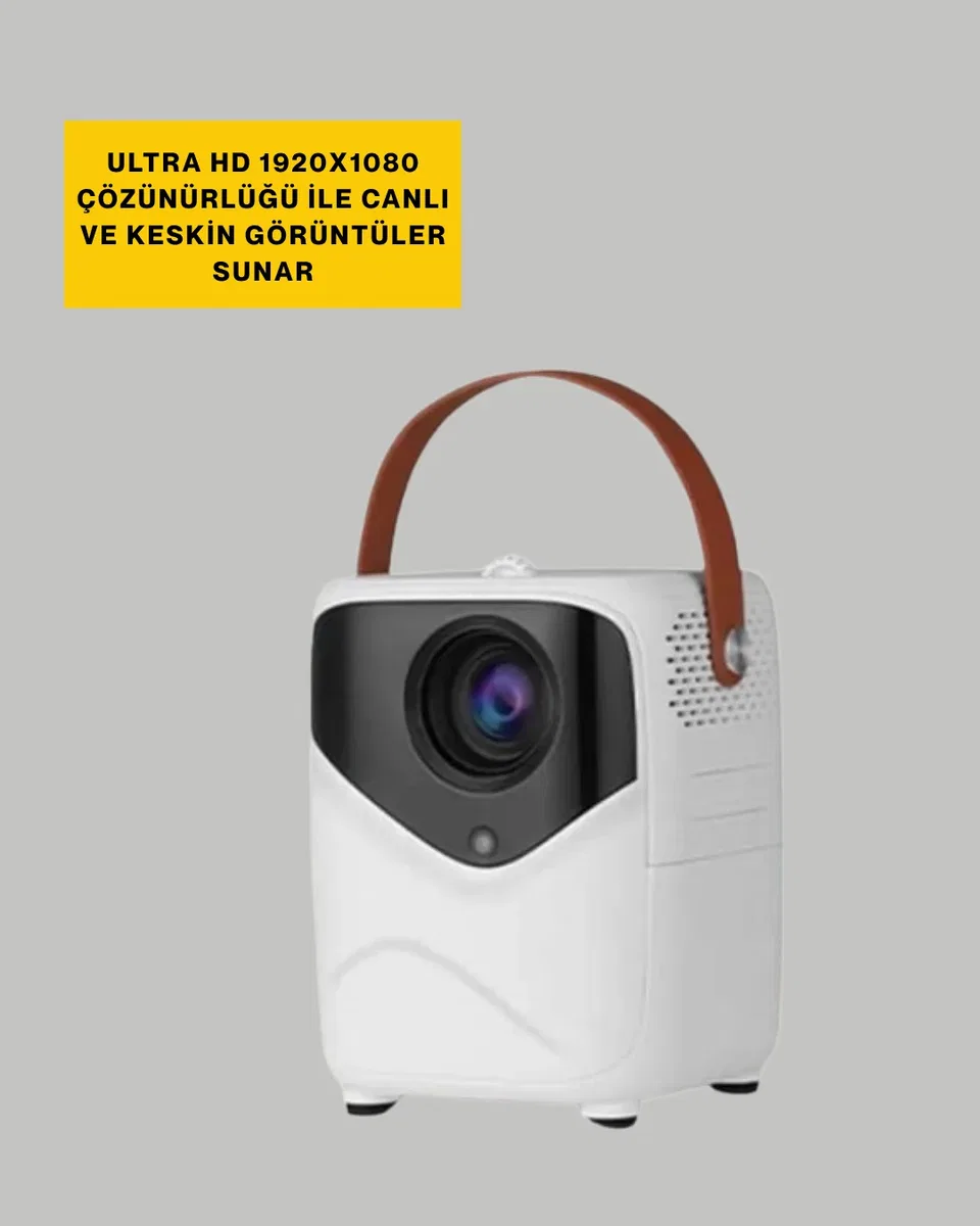 Ultra HD Çözünürlüklü Taşınabilir Projektör – 1920x1080 Piksel Görüntü Kalitesi Yeni Nesil görsel 2