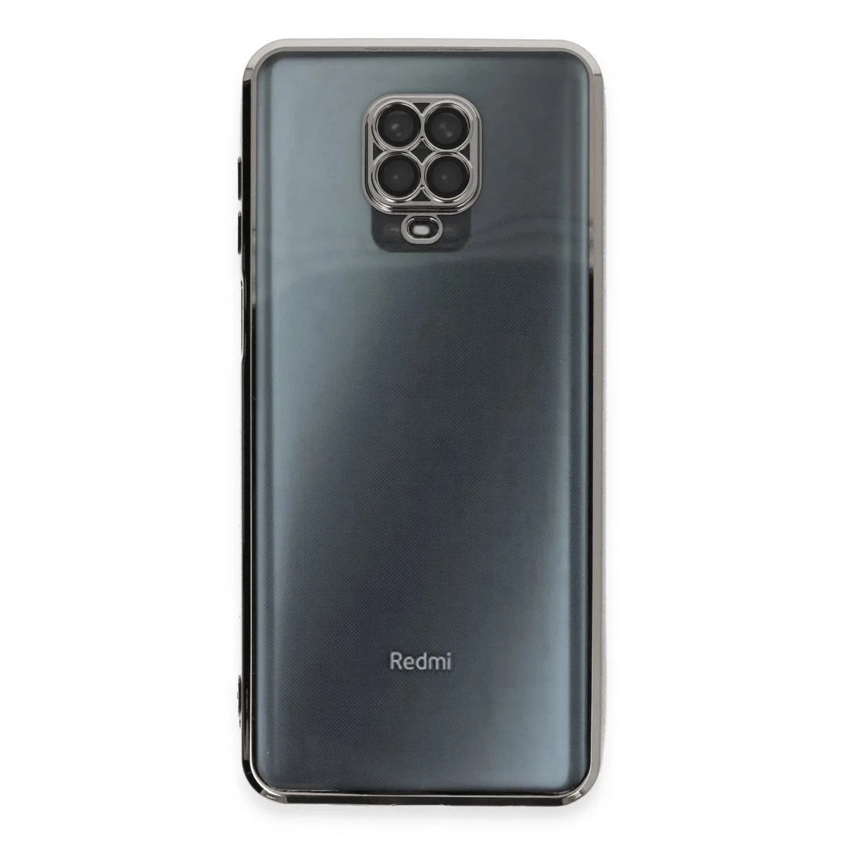 Xiaomi Redmi Note 9 Pro Kılıf Razer Lensli Silikon - Gümüş görsel 2