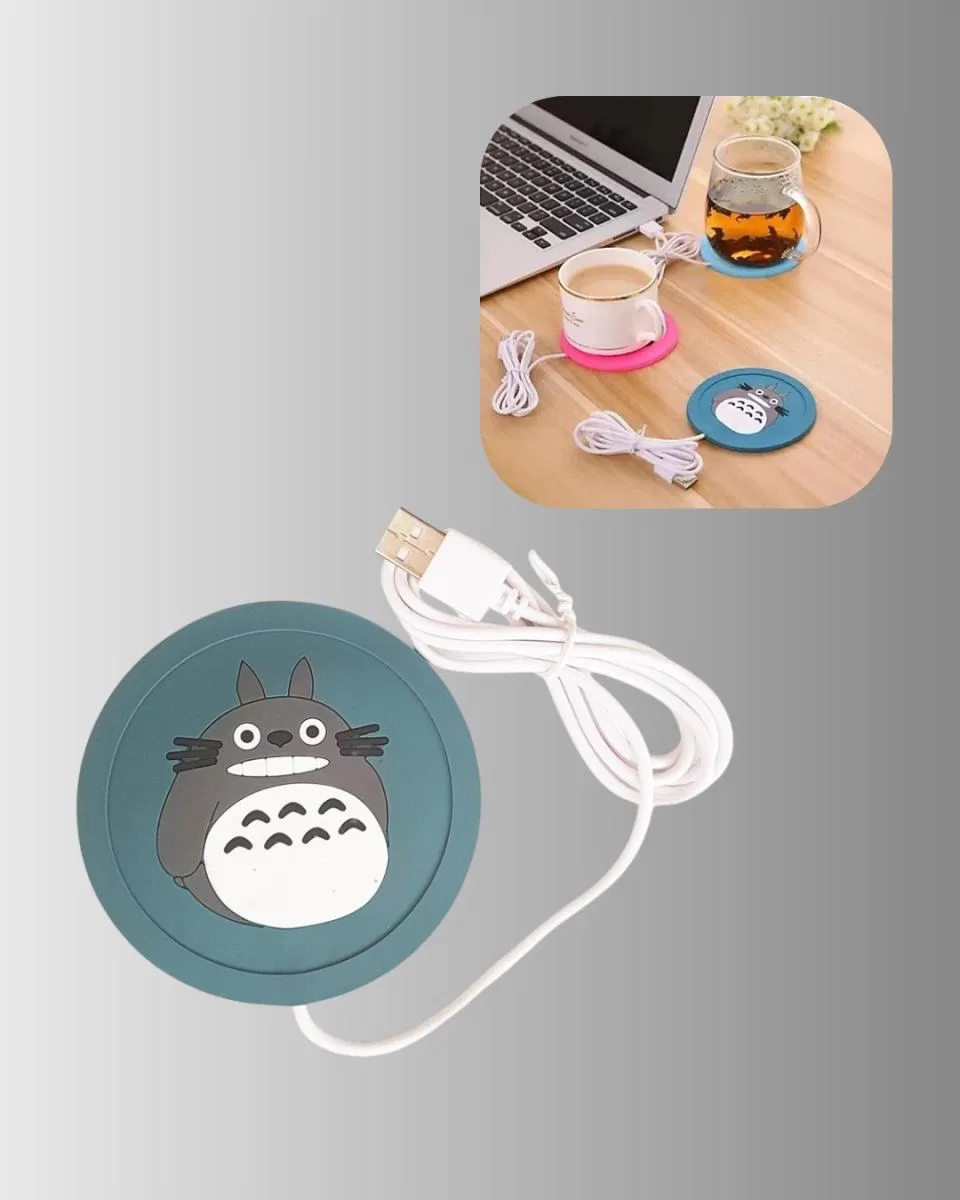 Totoro Figürlü Usb Bardak Isıtıcı Sıcak Tutucu Mat 60 Derece Maksimum görsel 5